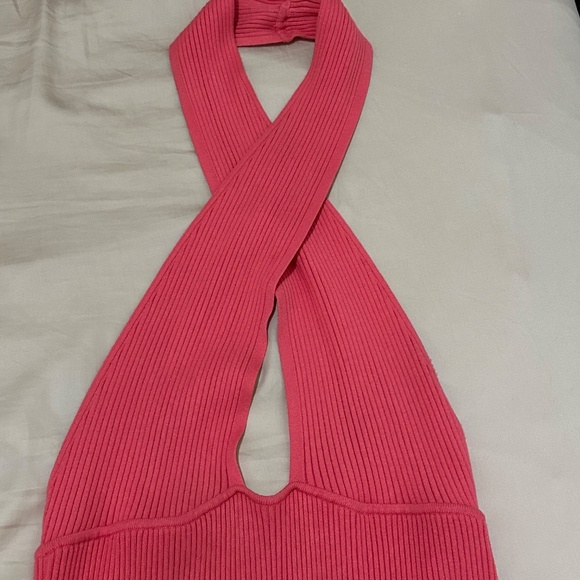 Ramy Brook Chantalle Halter Cutout Dress in Punch, size large - Picture 4 of 5